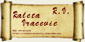 Raleta Vračević vizit kartica